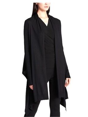 NWT DKNY Twelve different ways to wear Cozy Wrap sweater scarf in black